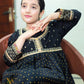 Girls Handmade Summer Kurta Set – Black with Golden & Multicolor Detailing