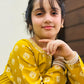 Girls Mustard Yellow Embroidered Kurta Set – Summer Collection