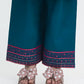 Girls Embroidered Winter Kurta Set – Teal with Pink Detailing